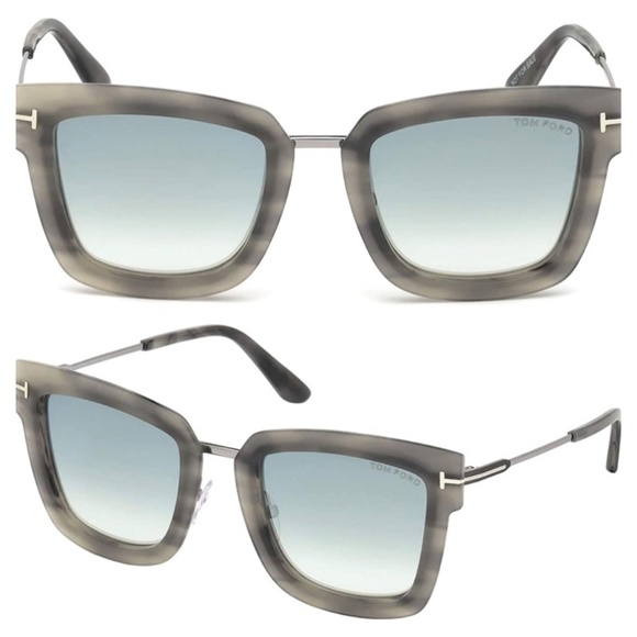 New Tom Ford Lara-02 Grey Square Sunglasses - Picture 8 of 16